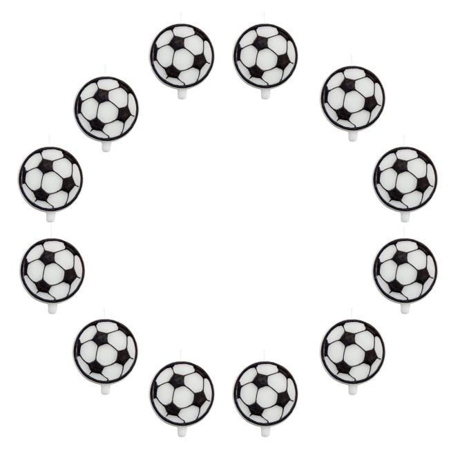 Set Lumanari rotunde "Fotbal", 12 buc. - Lumea