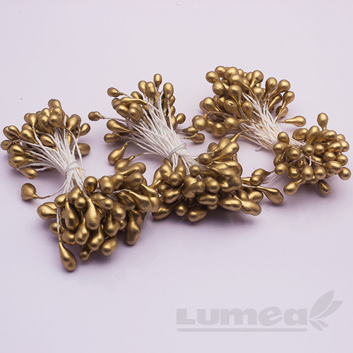 Stamine culoare aur 4mm, 240 buc. - Lumea