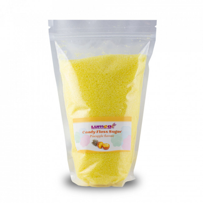 Zahar cu aroma ananas pentru vata de zahar, 1kg - Lumea