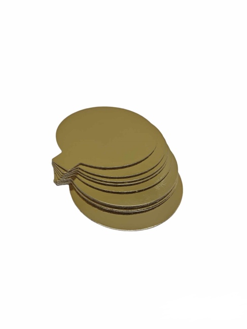 Discuri tort aurii, 10 cm, 10 buc. - Lumea