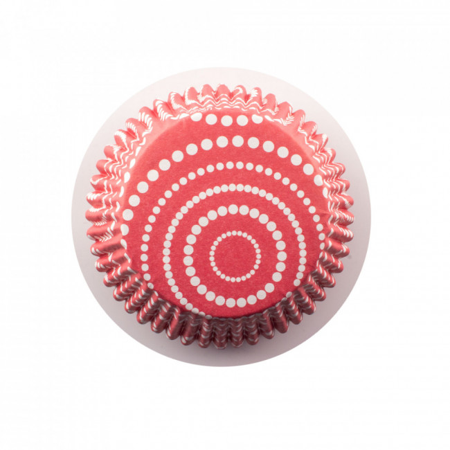 Hartii briose ColorCups Model rosu cu cercuri albe 36 buc. - Wilton
