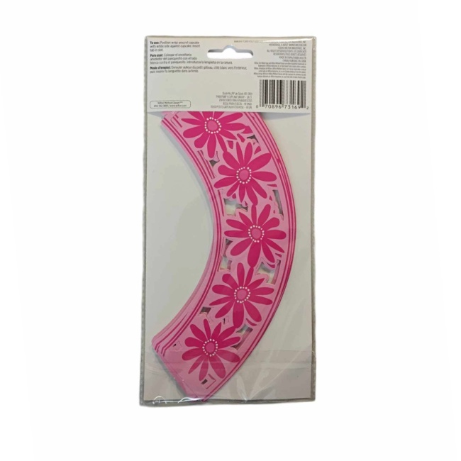 Hartii Invelire briose Roz cu model Floare, 18 buc. - Wilton