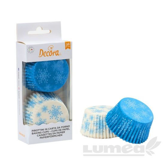 Set hartii briose cu model fulgi de nea, 36 buc. - Decora