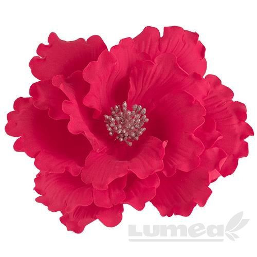 Trandafir inflorit rosu din pasta de zahar, L11 cm x l 10 cm x h6 cm, 80g - Lumea