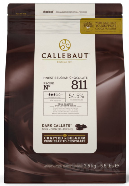 Ciocolata neagra fina, 2.5 kg - Barry Callebaut