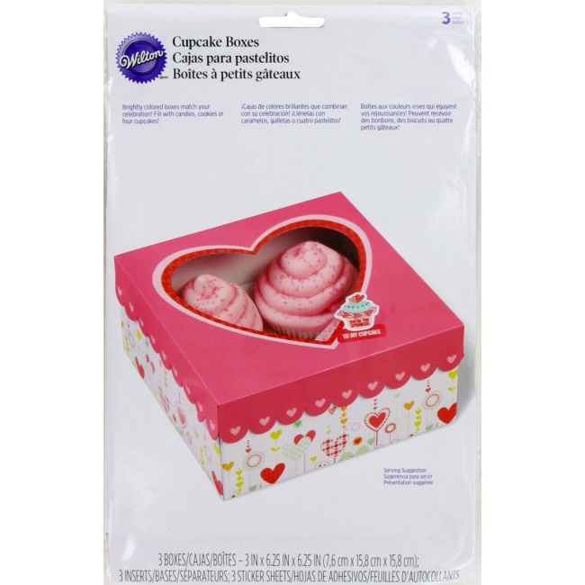Cutii briose cu model Inima, 3 buc. - Wilton