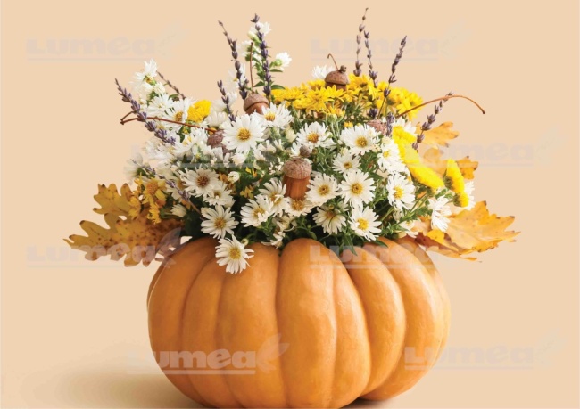 Imagine comestibila tort din Zahar, Buchet de Toamna model 2 - Lumea