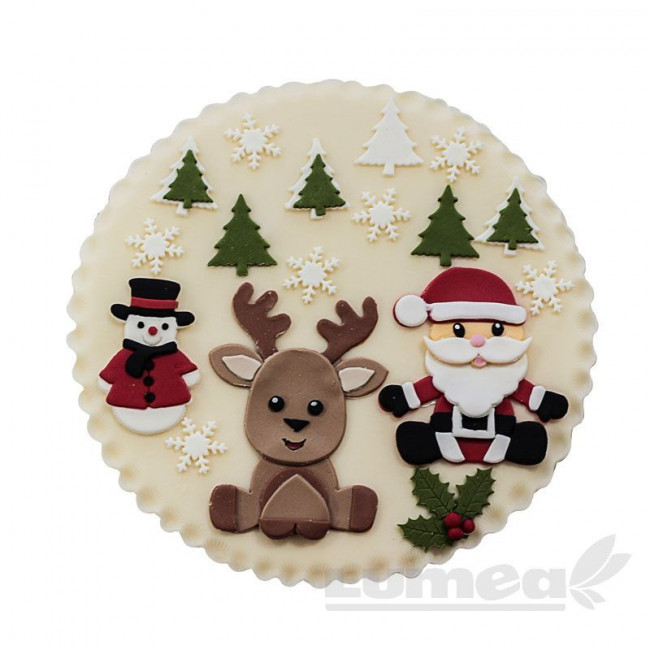 Ornament tort 2D Creative Cake model craciun crem- Lumea Basmelor