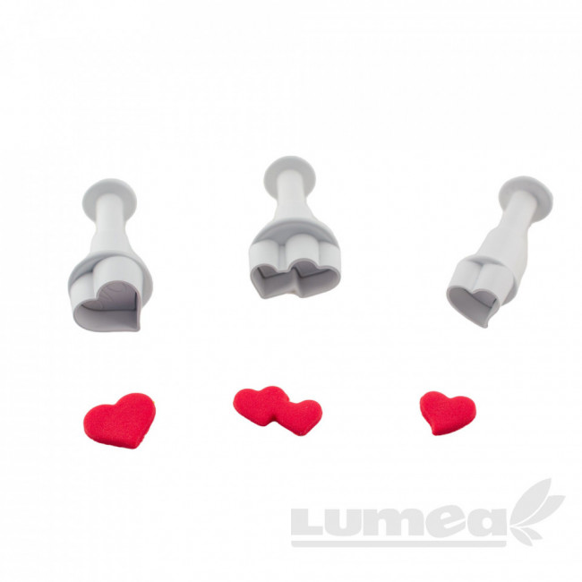 Set decupatoare Inimioare simple si dublu, 3 buc. - Lumea
