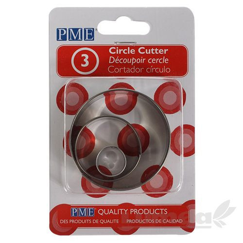 Set decupatoare rotunde, 3 bucati - PME