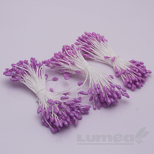 Stamine culoare violet sidefat 3 mm