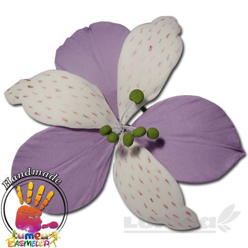 Alstroemeria mov din pasta de zahar, L13 cm x l 13 cm x h8 cm, 40g - Lumea