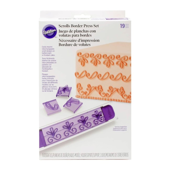 Set Imprimanta fondant, 4 diferite modele - Wilton