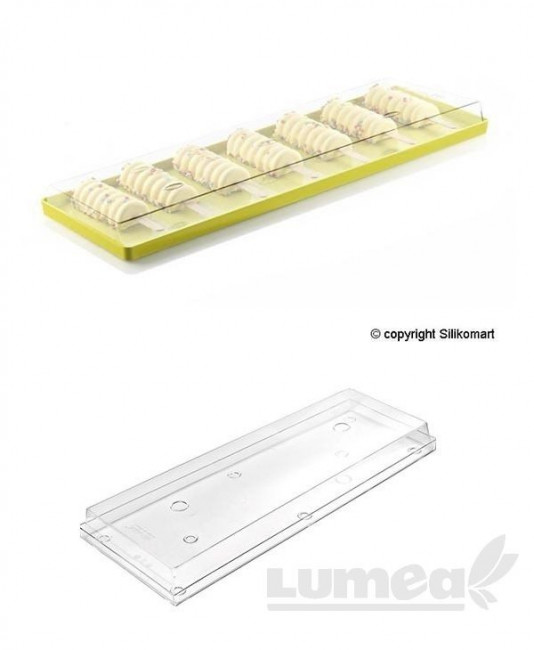 Tavite dreptunghiulare transparent cu capac - SilikoMart