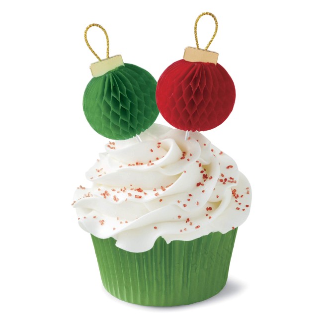 Toppers pentru briose model Globuri 3D, 12 buc. - Wilton