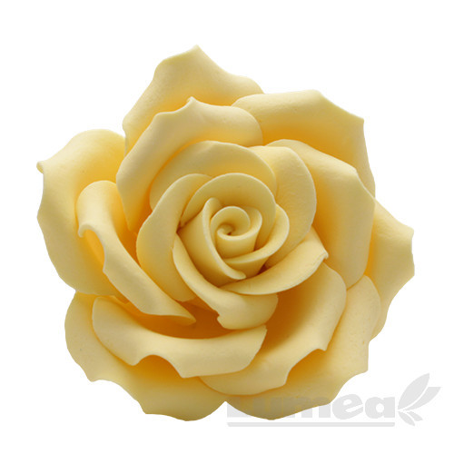Trandafir urias galben din pasta de zahar - Lumea