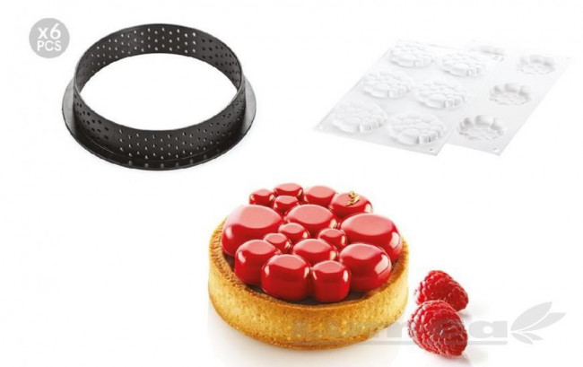 Forma "Tarte Ring Paradis" 80mm, 6 bucati - SilikoMart
