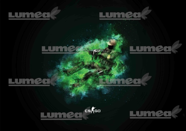 Imagine comestibila tort din Zahar, CS:GO model verde - Lumea