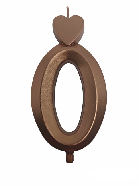 Lumanari Bronz mari, cifra 0, 4 buc. - Lumea