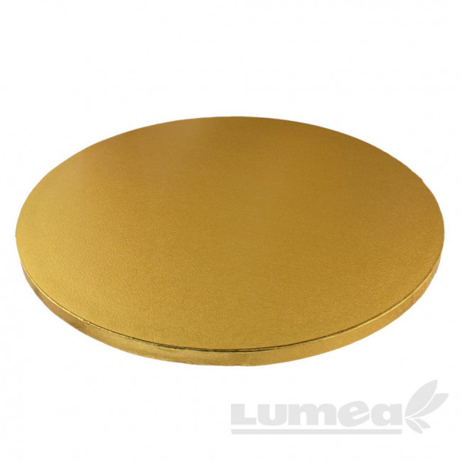 Platforma tort auriu rotunda, 35.5cm - Lumea