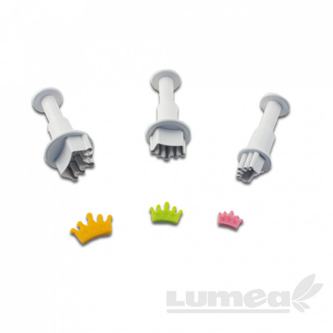 Set decupatoare coroane cu cinci varf, 2.5, 2 , 1.5 cm, 3 buc. - Lumea