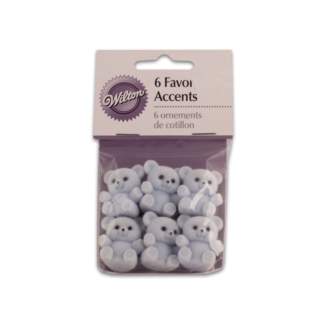 Set Ornamente Ursulet Albastru, 6 buc. - Wilton