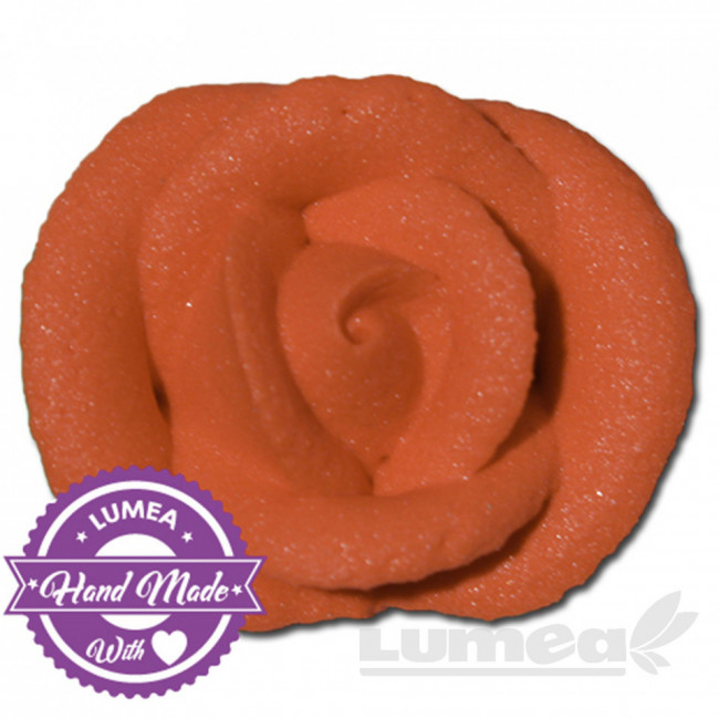 Trandafiri icing rosu coral, 20 bucati - Lumea