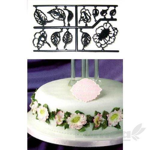 Set decupatoare floare de maces, 12 bucati - Patchwork