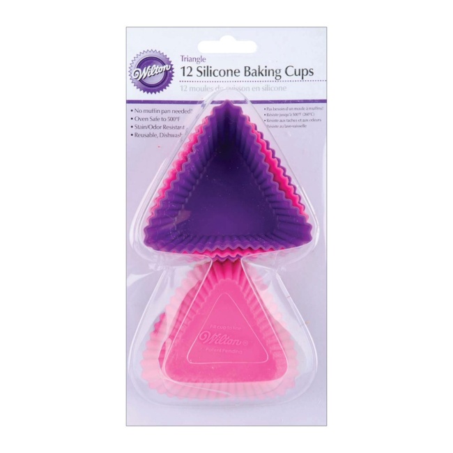 Set forme din silicon "Triunghi" pentru Briose, 12 buc. - Wilton