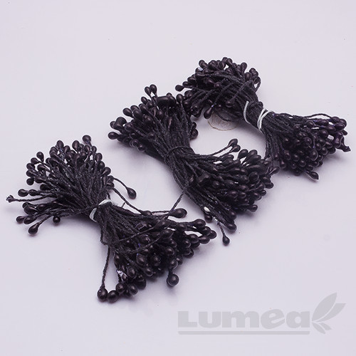 Stamine culoare negru 3 mm, 240 buc. - Lumea