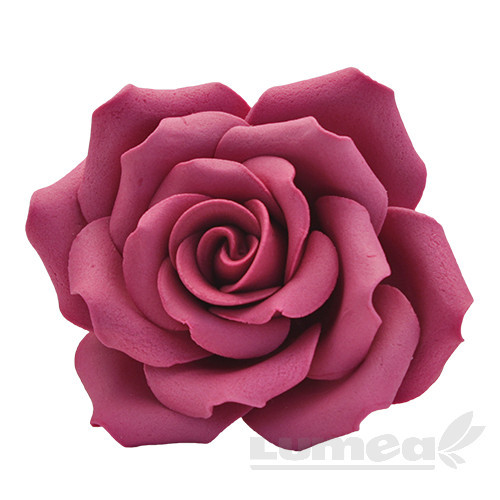 Trandafir urias visiniu din pasta de zahar, L10 cm x l 10 cm x h10 cm, 110g - Lumea
