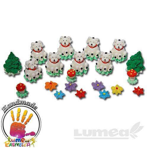 Figurine catelusi Dalmatieni din pasta de zahar - Lumea