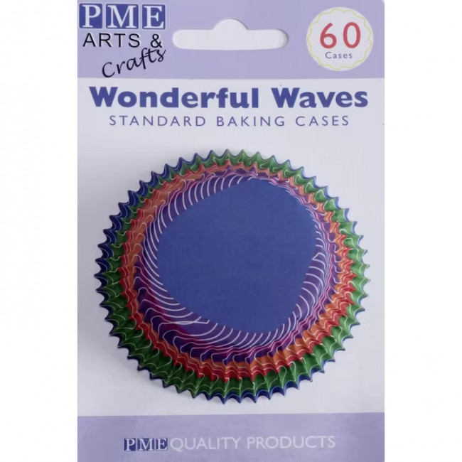 Hartii briose Multicolor cu linii albe, 60 buc. - Wilton