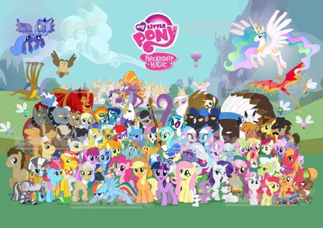 Imagine comestibila tort din Zahar, My Little Pony model 4 - Lumea