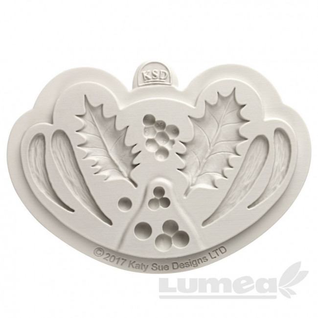 Mulaj silicon Frunze de Craciun, L8,5 cm x l 12 cm - Katy Sue