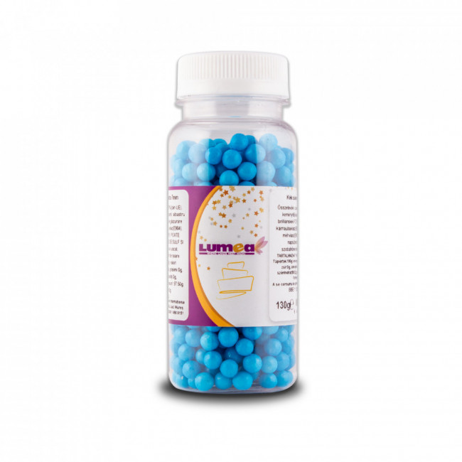 Perle din zahar albastru 7mm, 130g - Lumea