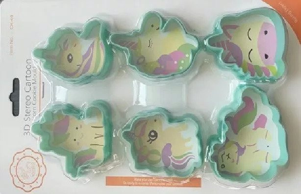 Set decupatoare de unicorni, 6 buc. - Lumea