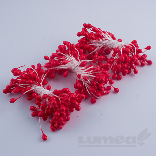 Stamine culoare rosu 4mm, 240 buc. - Lumea