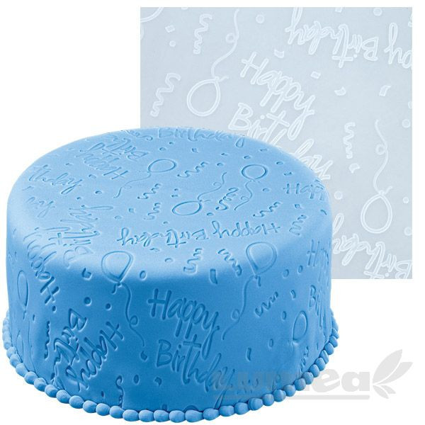 Textura Silicon cu model Happy Birthday