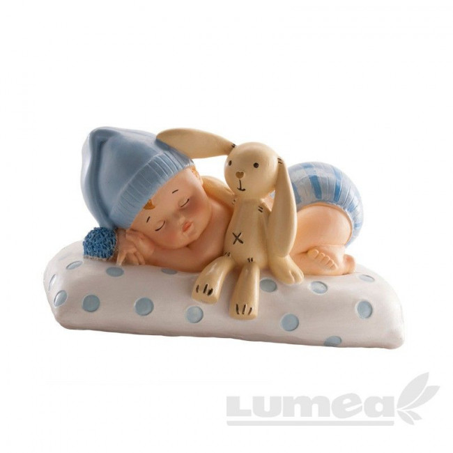 Figurina bebe dormind bleu - deKora