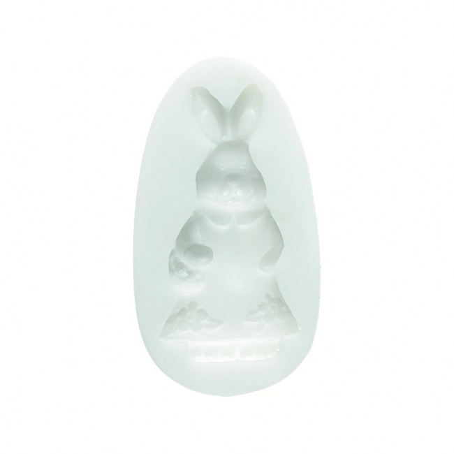 Mulaj silicon Iepuras in Rochie - SilikoMart