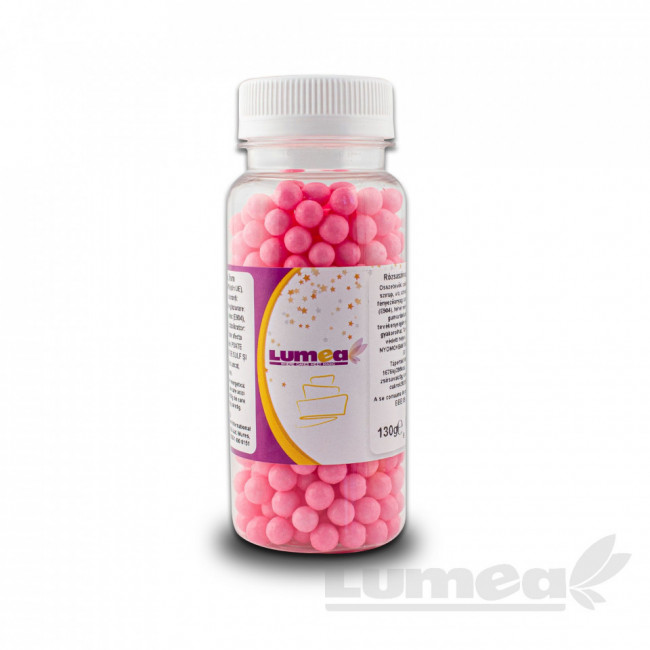 Perle din zahar roz 7mm, 130g - Lumea