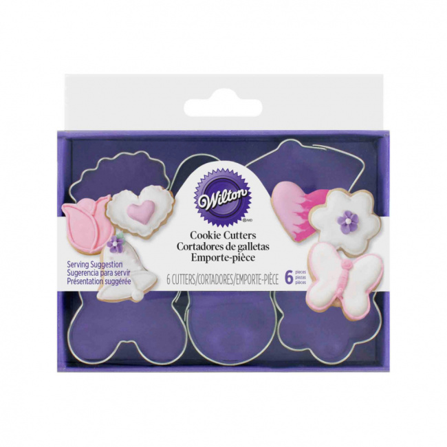 Set decupatoare Flori, Clopotel, Inima, 6 buc. - Wilton