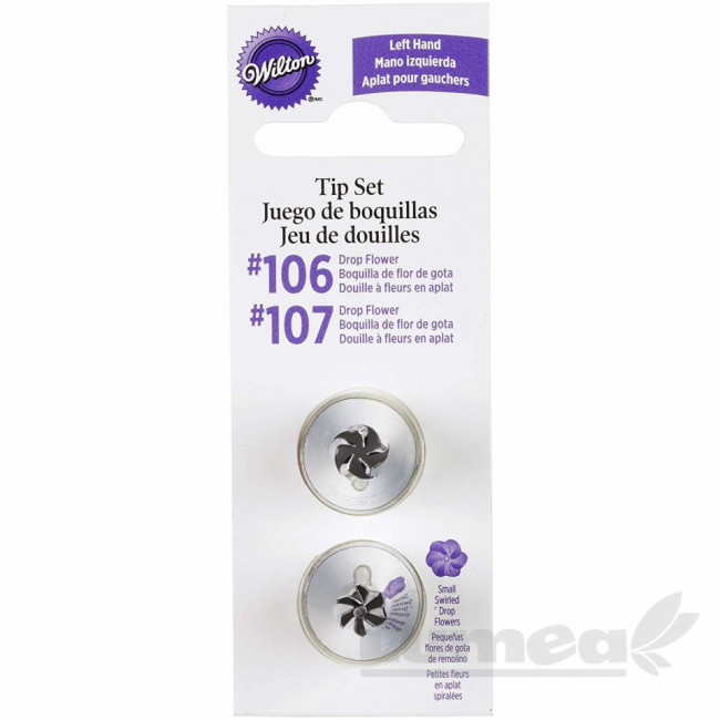 Set dui de ornare model de floare pentru stangaci, 2 buc. #613 - Wilton