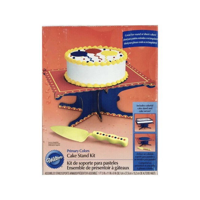 Suport tort "Culori Primare" cu spatula inclusa - Wilton