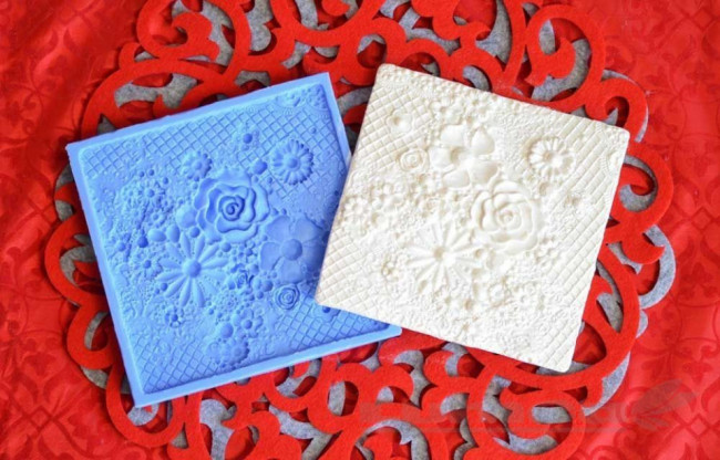 Textura silicon cu model - Floral Sensation - Crystal Lace