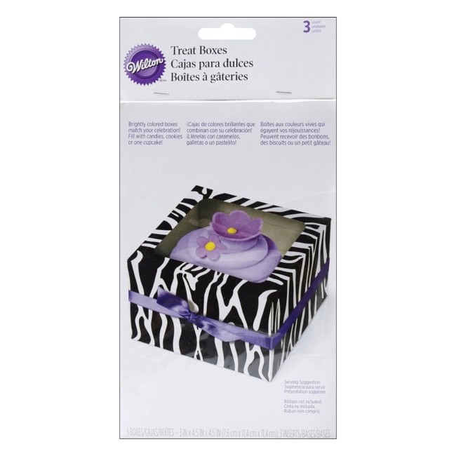 Cutii model Zebra pentru briose, prajituri 3 buc. - Wilton