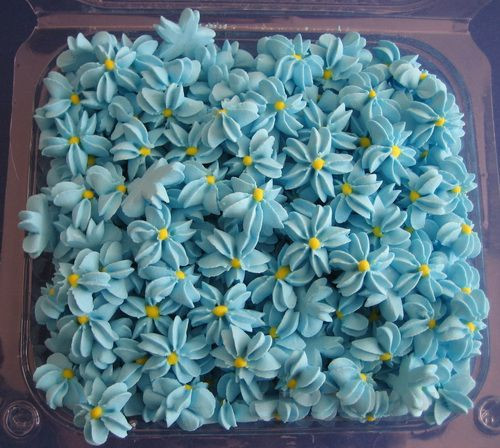 Floricele bleu din zahar, 300g - Lumea
