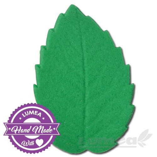 Frunze trandafiri mari verde deschis din pasta de zahar, L4,5 cm x l 3,5 cm x h2 mm, 100 buc, 380g - Lumea