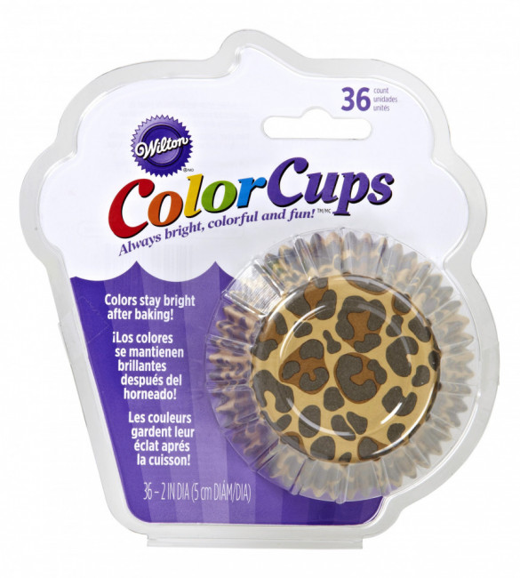 Hartii briose ColorCups Model Ghepard 36 buc. - Wilton